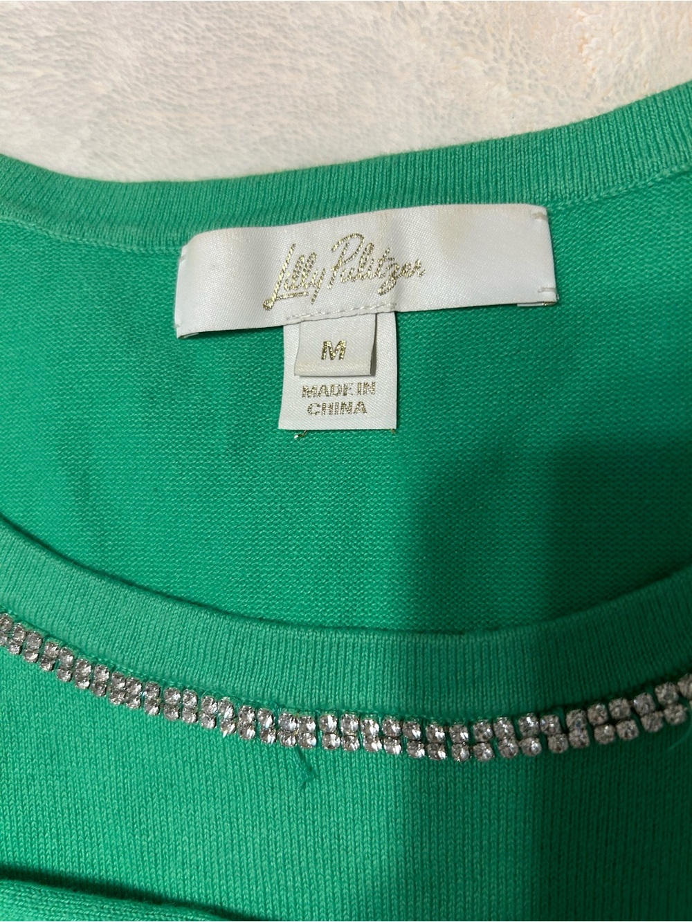 Lilly Pulitzer Kelly Green Long-Sleeve Crewneck Top - Picture 8 of 10
